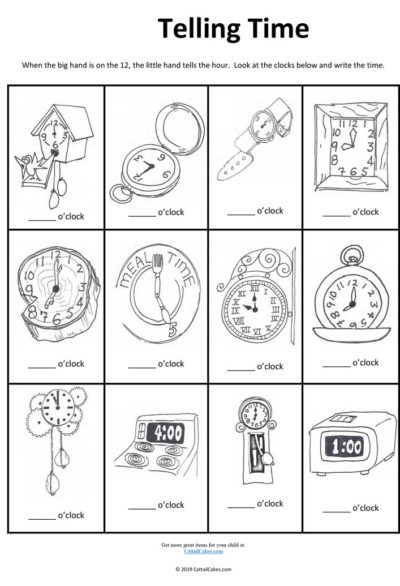 Telling Time Worksheet - The Critical Years