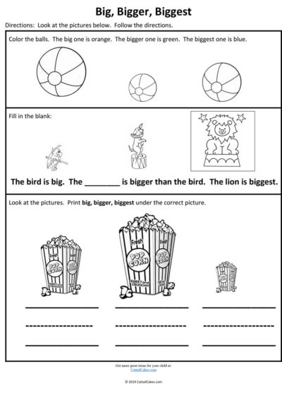 Big Bigger Biggest Worksheet The Critical Years Big Bigger Biggest Worksheet The Critical Years